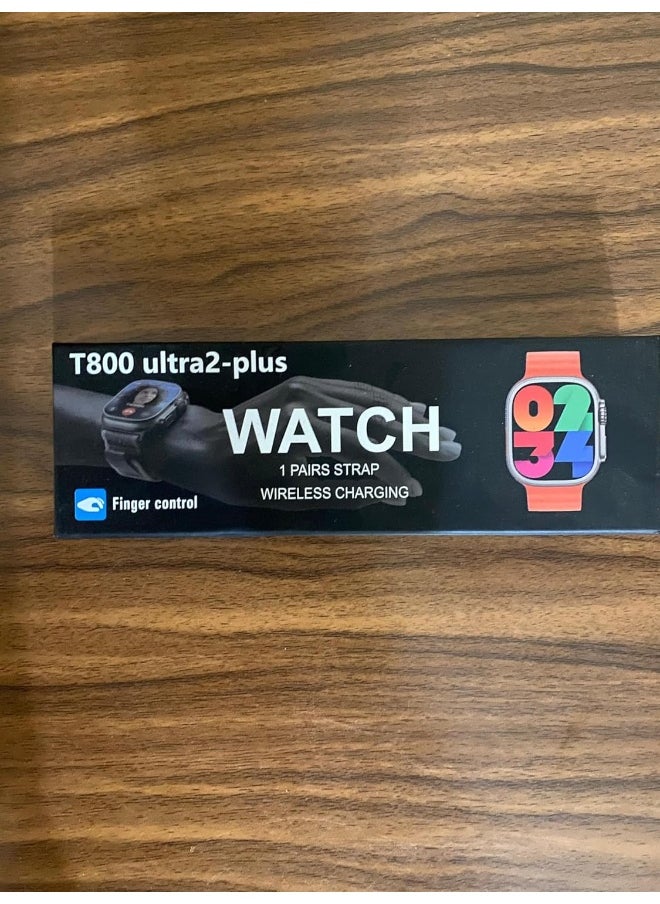 ساعة ذكية T800 ULTRA 2 Plus - مكالمات بلوتوث - مراقبة صحية - أسود