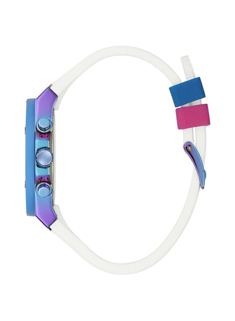 GUESS Women's Athena Analog Quartz White Silicone Band Watch GW0030L6 - 39mm - Image 2