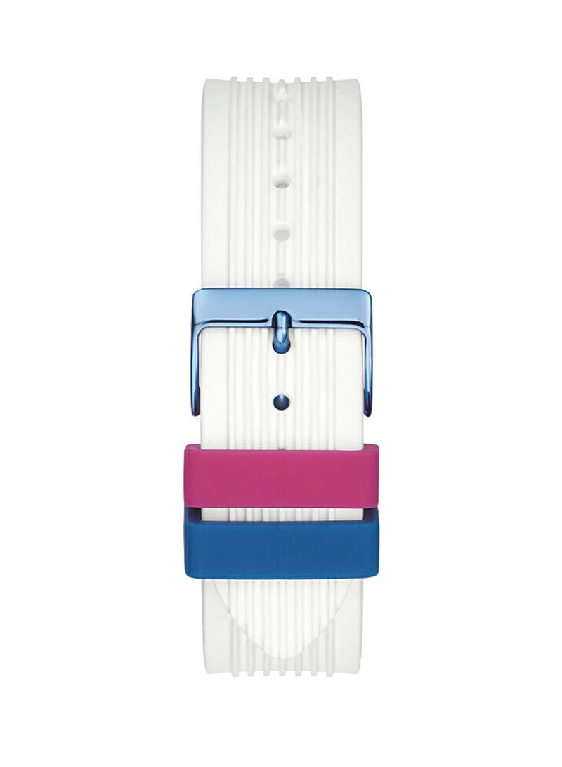 GUESS Women's Athena Analog Quartz White Silicone Band Watch GW0030L6 - 39mm - Image 3