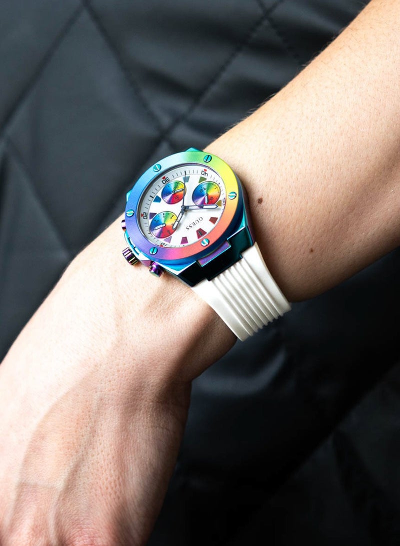 GUESS Women's Athena Analog Quartz White Silicone Band Watch GW0030L6 - 39mm - Image 5