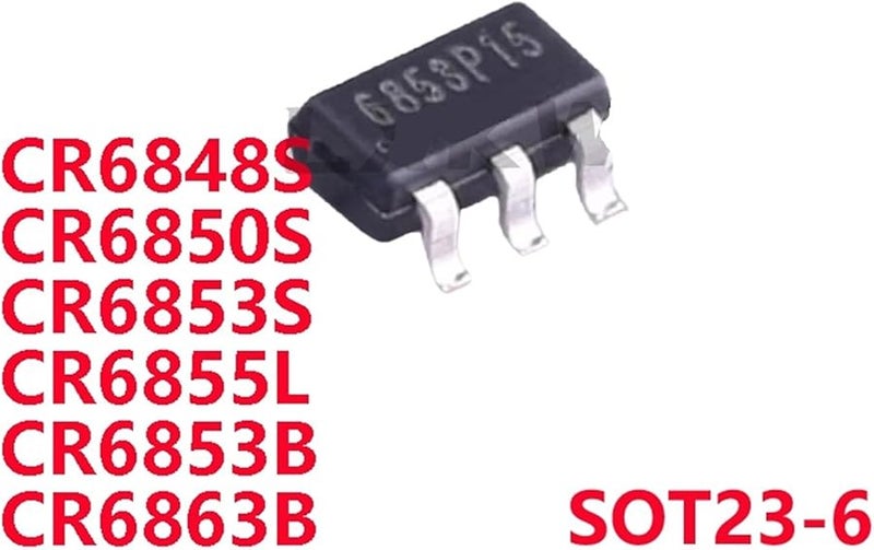 CR6853B Switching Power Supply Chip 10 PCS SOT23 6 Package - Image 3