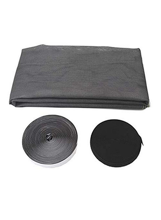STORE 2508 Store2508 Heavy Quality 120 Gsm Pvc Coated Fibreglass Window Insect Mosquito Mesh Net Screen With Hook & Loop Tape For Installation (Grey, 150 X 200 Cm)  - Image 1