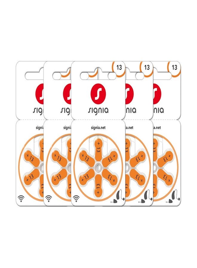 Signia Hearing Aid Batteries (Size 13, Pack of 30 Batteries)- 5 Strips - Image 1