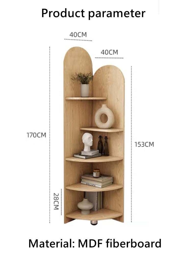 Kutis 5-Tier Storage Rack Display Stand Storage Shelves Living Room Storage Shelf Bedroom Shelving MDF 40x40x170 cm - Image 4