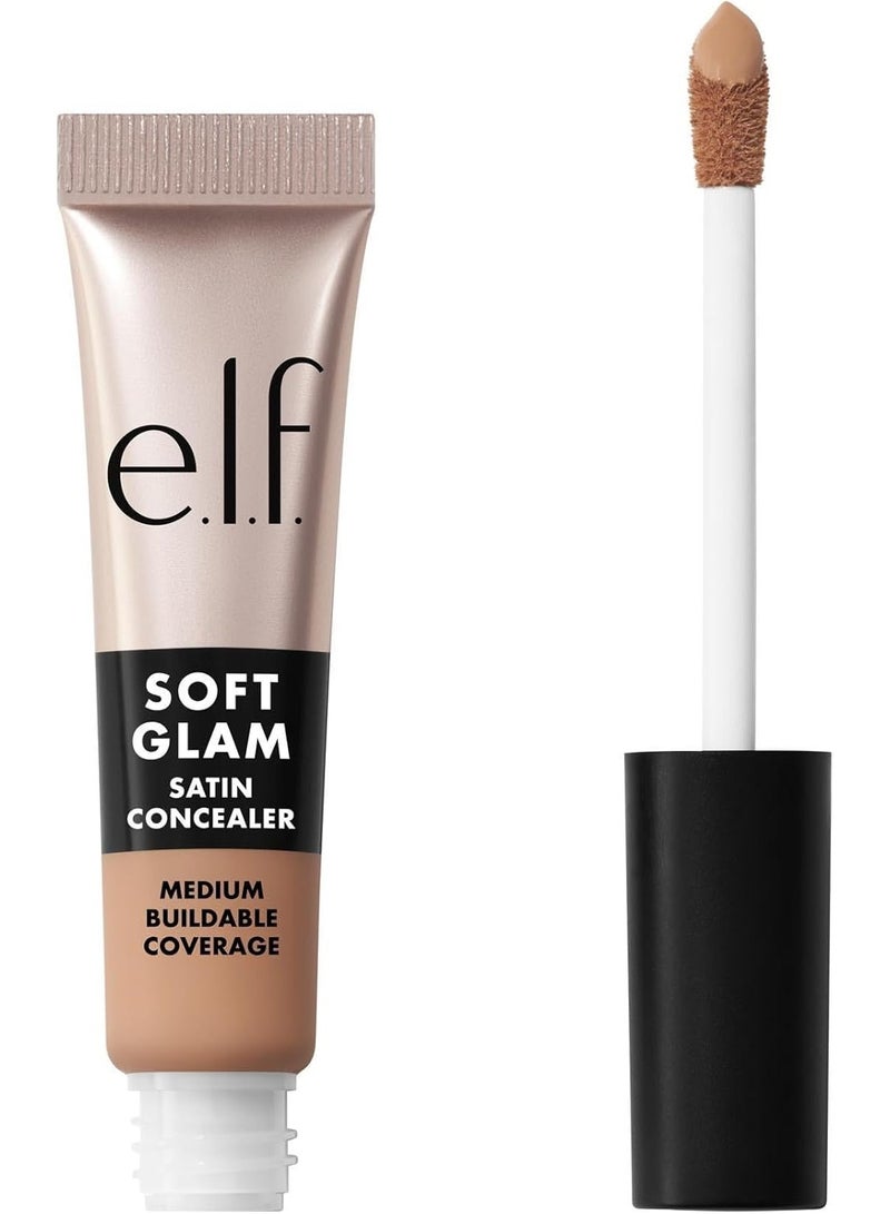 elf Soft Glam Satin Concealer – medium coverage for imperfections and the eye area; crease-resistant, long-lasting, and vegan; Shade: 25 Light Neutral. - Image 1