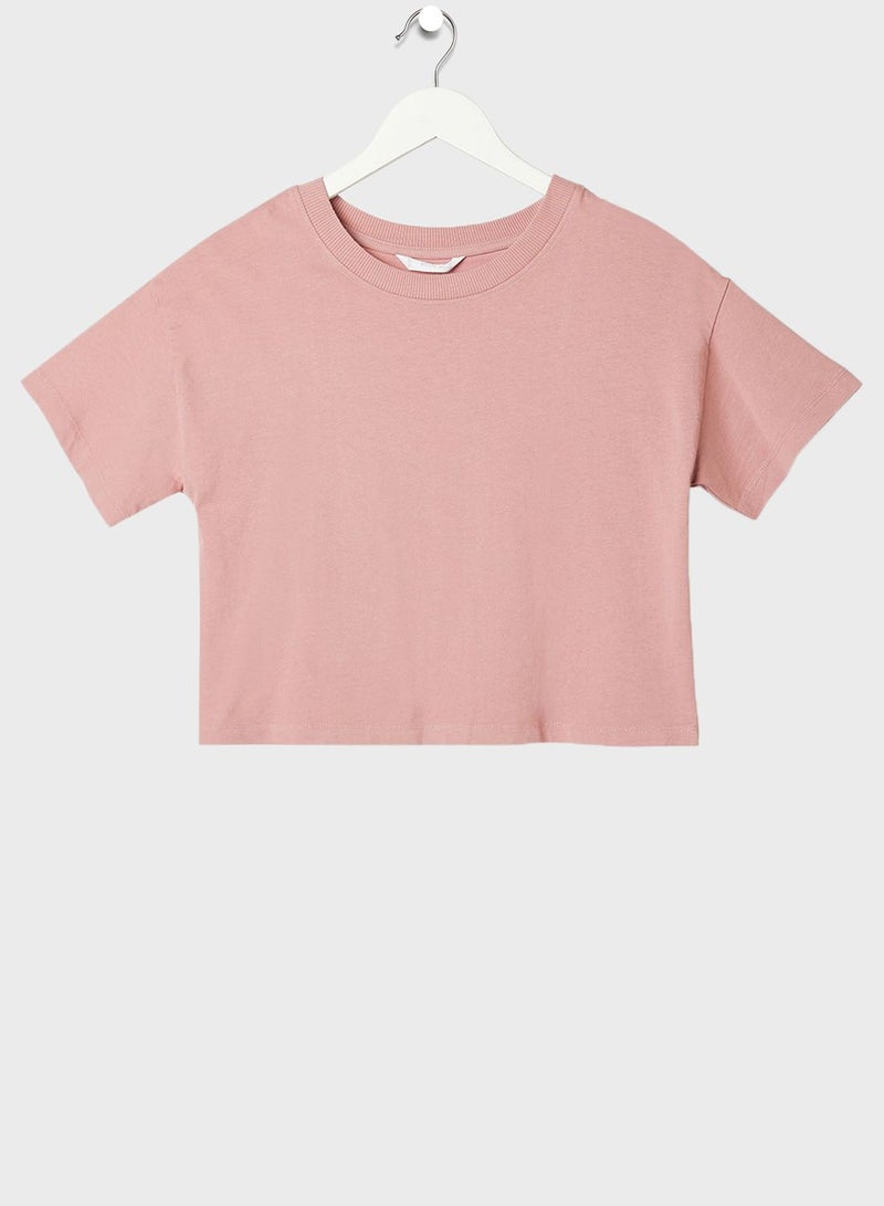 MANGO Youth Teen Cropped T-Shirt - Image 1