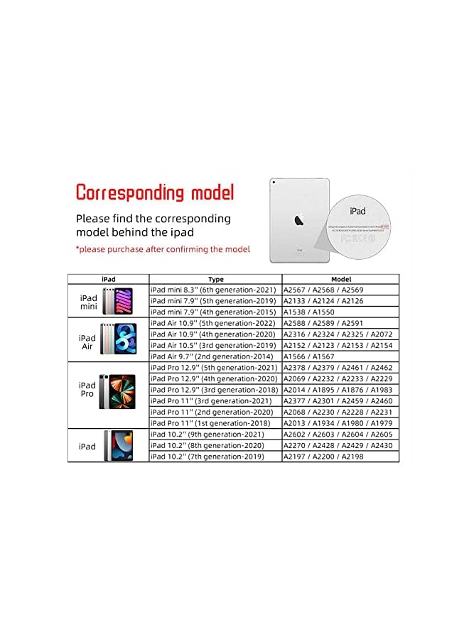 Procases For Ipad Pro 12.9 Keyboard Case 2022 2021 2020 2018, Slim Shell Lightweight Cover With Magnetically Detachable Wireless Keyboard For Ipad Pro 12.9 Inch 6Th 5Th 4Th 3Rd -Black - Image 5