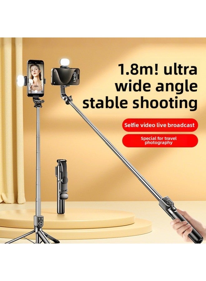 Loquat 2025 Selfie Stick Tripod Mobile Phone Camera Artifact 360 Degree Rotating Portable Travel Bluetooth Remote Control-Color:1.4m WhiteUpgraded Version 【integrated Folding + Upgraded Keel Tripod Support  - Image 2