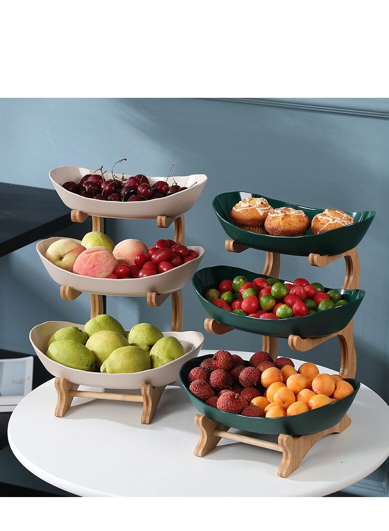 MOES Plates Dinnerware Kitchen Fruit Bowl With Floors, long lasting elegant fruit storage bowls, Luxury Serving Snack Table Plates Serve Dessert Trays for fruits and vegetables White  - Image 4