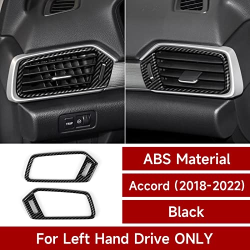 BRMYL Side Air Vent AC Outlet Cover Decals for 2018 2019 2020 2021 2022 Honda Accord 10th Gen Accessories ABS Carbon Fiber Interior Stickers - Image 2