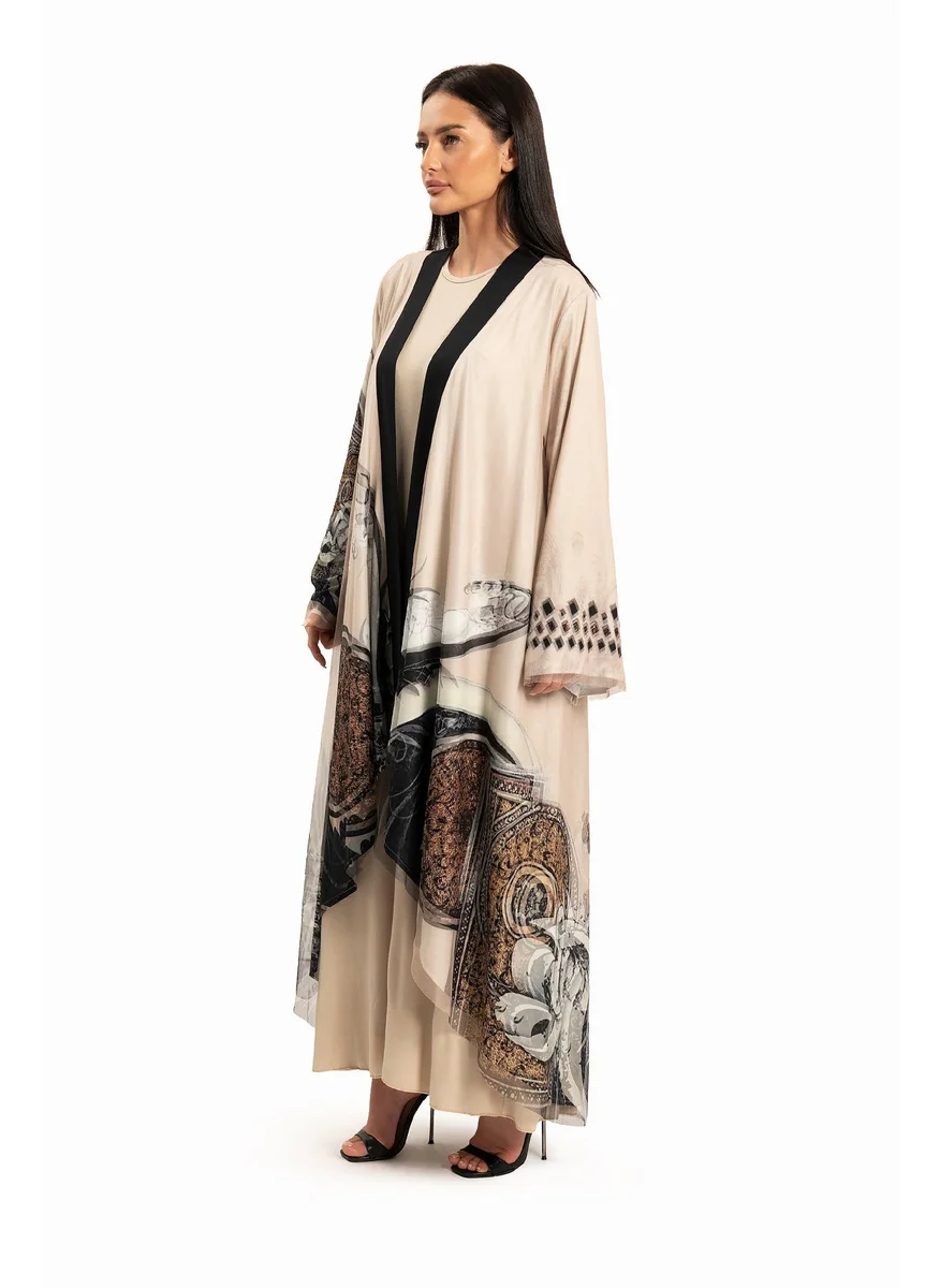 وي كرييت Women Beige with Multicolor Print Kaftan By WECRE8