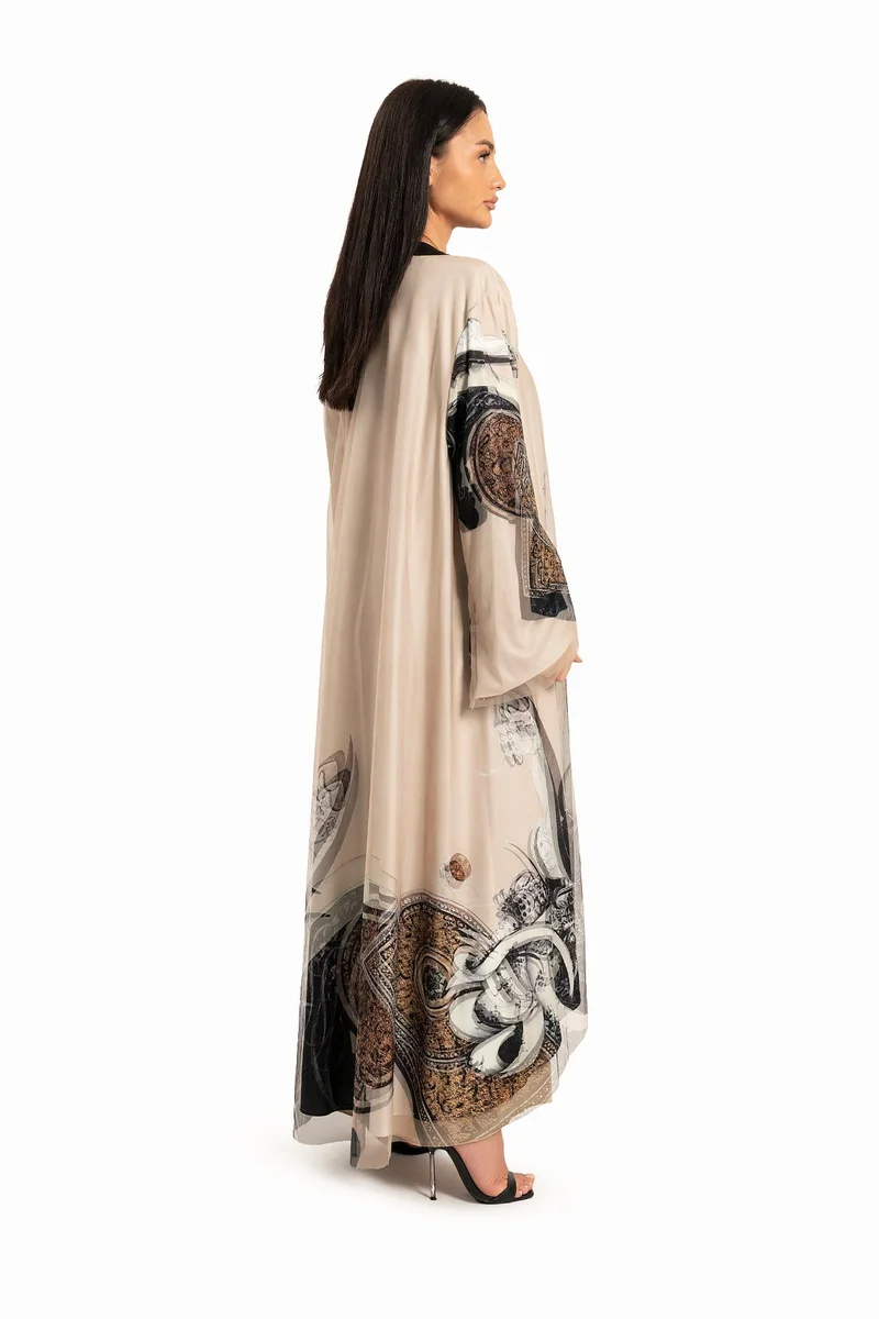 Wecre8 Women Beige with Multicolor Print Kaftan By WECRE8