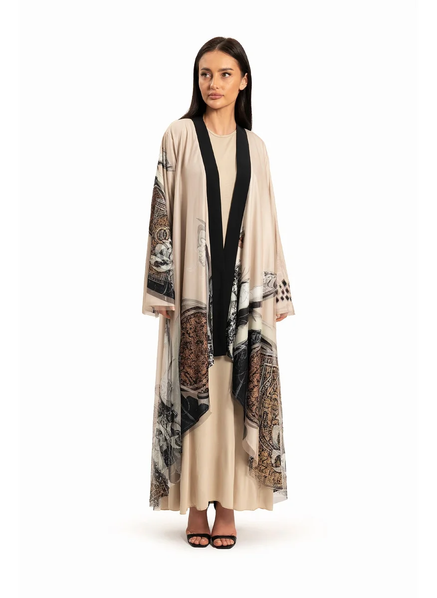 وي كرييت Women Beige with Multicolor Print Kaftan By WECRE8