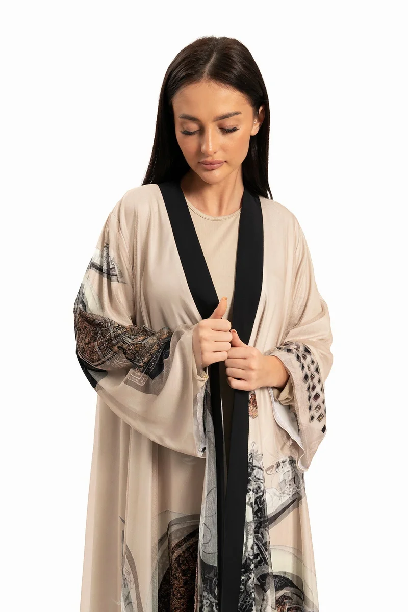 Wecre8 Women Beige with Multicolor Print Kaftan By WECRE8