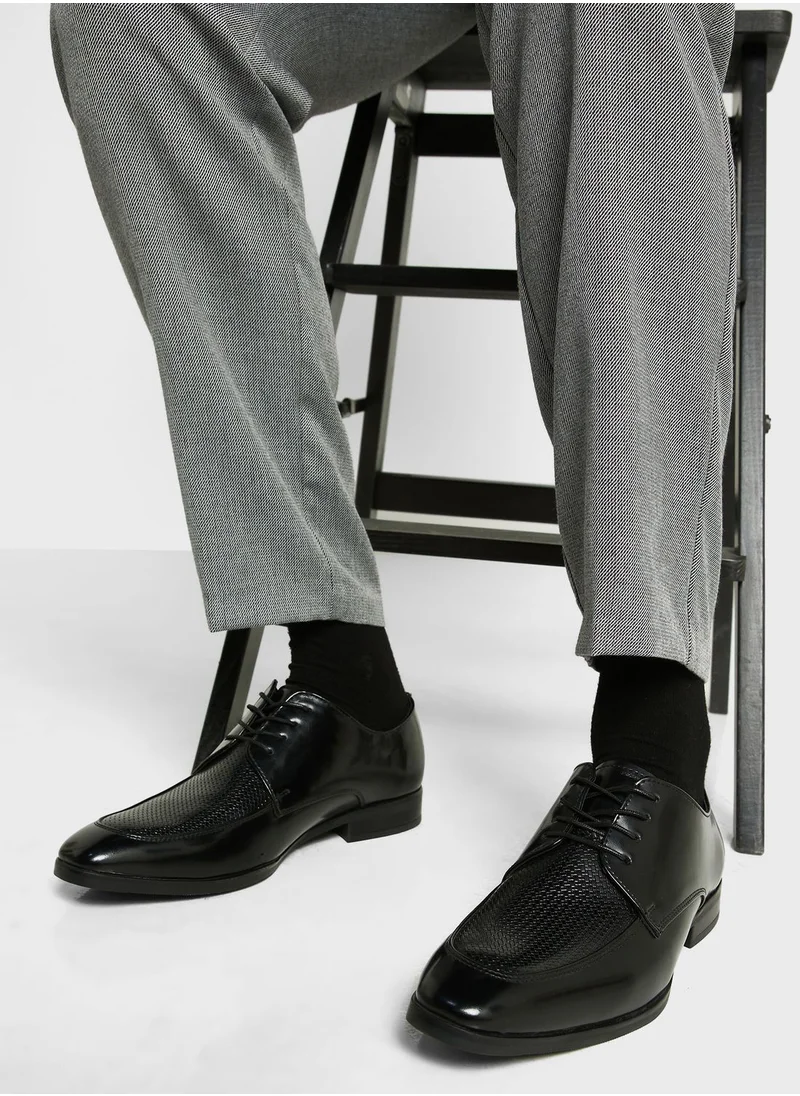 Robert Wood Textuted Apron Formal Lace Ups