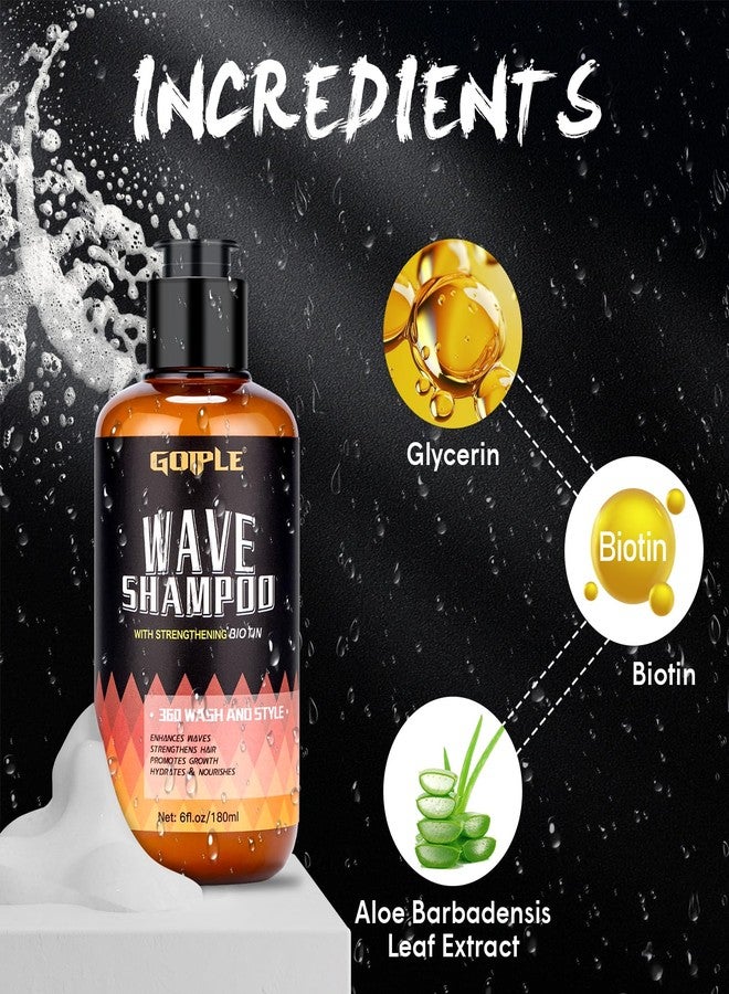 Goiple 360 Waves Wash Shampoo -Wave Shampoo for Black Men 360 Wave Shampoo Hydration Shampoo Enhance Waves Shampoo Strenghtens Hair Promote Growth Wave Shampoo Easy Wash Hydrate (6 FL OZ) - Image 3