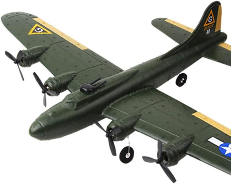 klarako EPP Foam RC Aircraft, 2.4G 2CH Radio Control Fixed Wing, RC Glider Plane with Transmitter, B17 Bomber Airplane Toy, Ready to Fly, Easy to Control  Army Green - Image 4