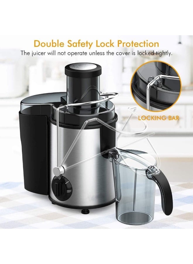 SILVER CREST Juicers, Heavy Duty Commercial Grade Slow Juicer Speed Centrifugal Juicer Easy Wash Electric Fruits Juicer Machine - Image 3