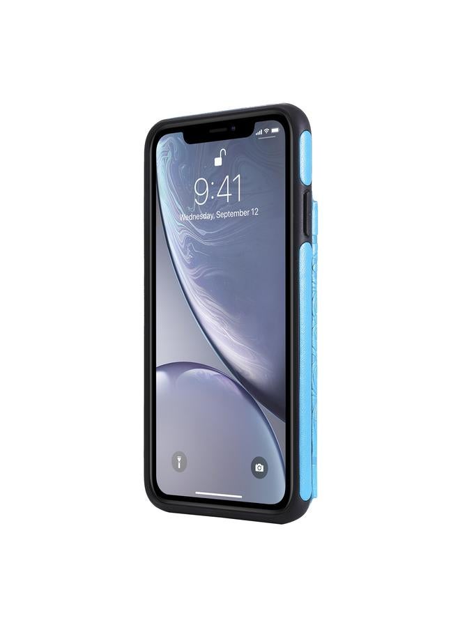 اس-توب جراب لهاتف iPhone XS Max بنقشة زهور، جراب واقٍ مقاوم للصدمات مع حامل وفتحات للبطاقات وإطار للصور - Image 3