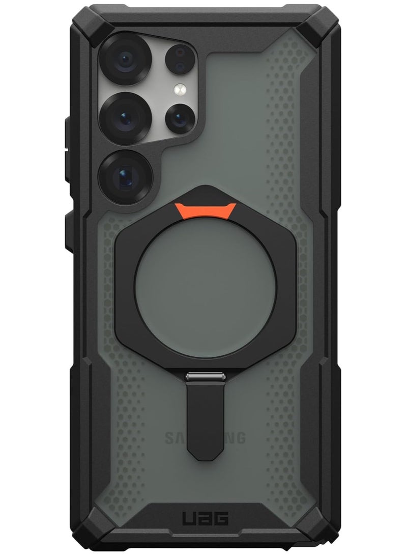 Urban Armor Gear UAG Plasma XTE MagSafe for Samsung Galaxy S25 ULTRA Case Cover [20 Feet Drop tested] with Kickstand - Black | Orange  - Image 5