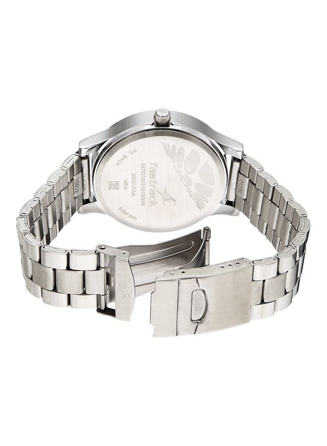 fastrack Men FUNDAMENTALS BROWN DIAL STAINLESS STEEL STRAP WATCH - Image 2