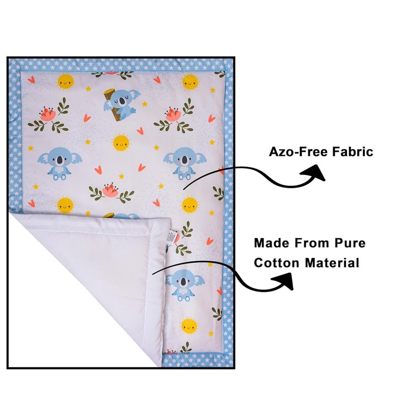 HIPPOMUS HIPPOMUS Cotton New Born Baby Koala & Dog Patch Print Bed Mattress/Godadi Soft and Comfortable for 0-6 Months Babies - Set of 2 - Image 5