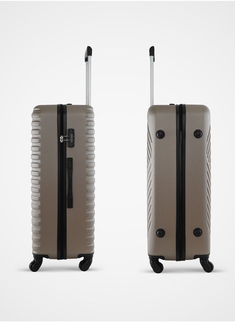 PARAJOHN - Sparkle Cabin Size ABS Hardside Spinner Luggage Trolley 20 Inch Champagne - Image 1