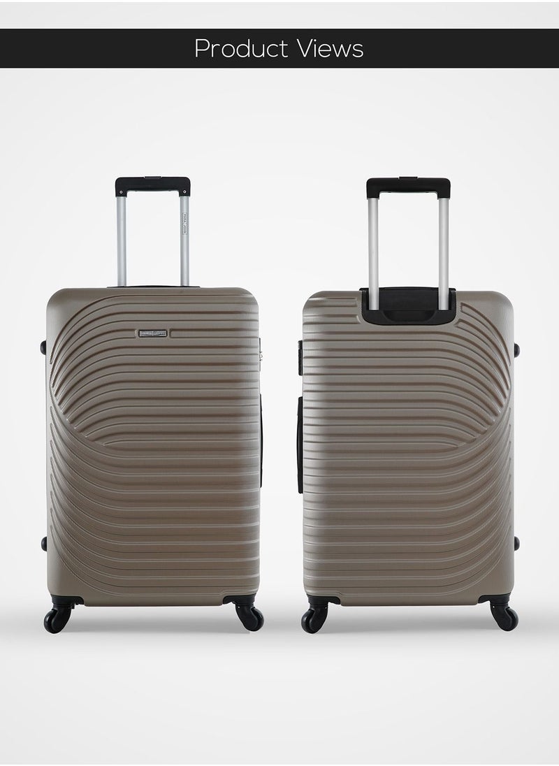 PARAJOHN - Sparkle Cabin Size ABS Hardside Spinner Luggage Trolley 20 Inch Champagne - Image 1