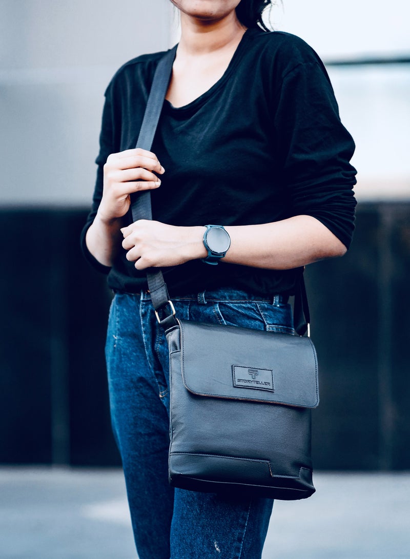 STORYTELLER Build Genuine Vegan Leather Crossbody Sling Bag |Casual Daypack for Business and Casual Wear Shoulder Bag - Image 2