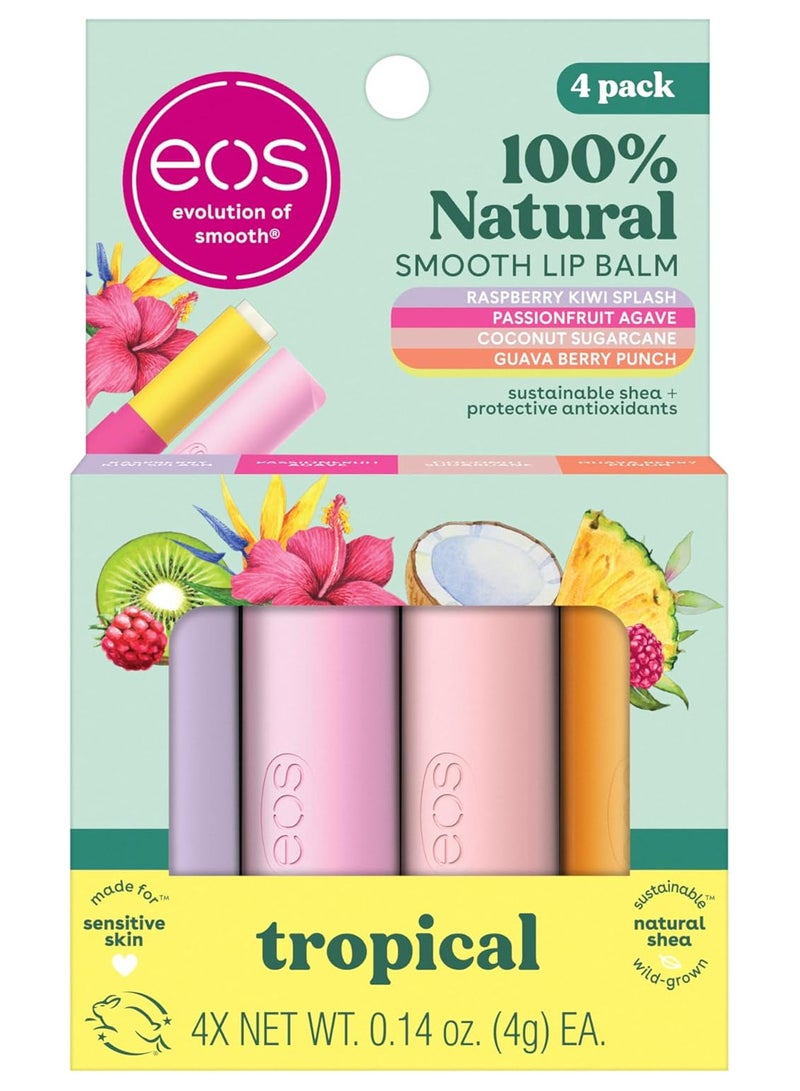 EOS FlavorLab Super Soft Shea Lip Balm Sticks  4 Pack,Dragonfruit - Image 1