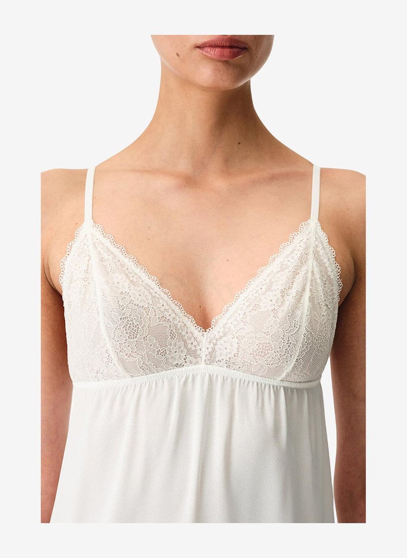 Penti Women Bridal Charming Sleeveless White Night Dress - Image 3