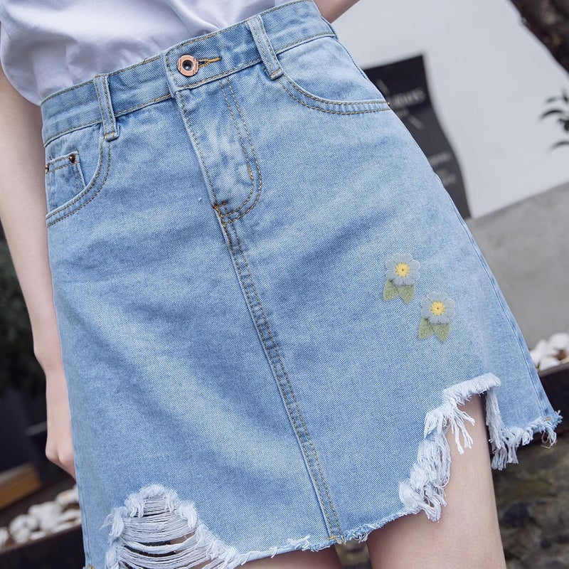 10 Pcs Blue Embroidered Flower Applique Patches DIY Sewing Accessories for Clothing Decoration, Iron-on Floral Embroidery Patches for Jackets, Garments, and Crafts - Image 5