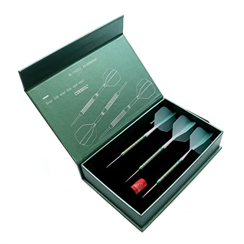 CUESOUL Green GEM Stone 21g Steel Tip 90% Tungsten Darts - Image 1