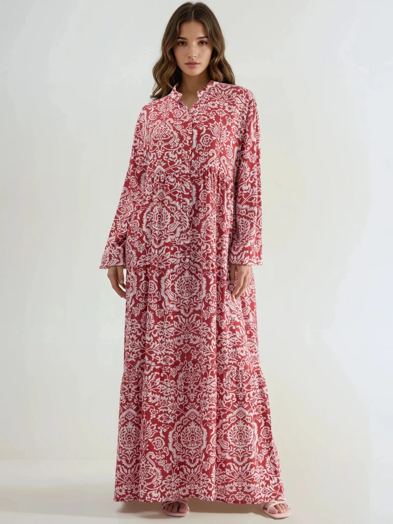 هيكاب Comfortable Patterned Maxi Dress