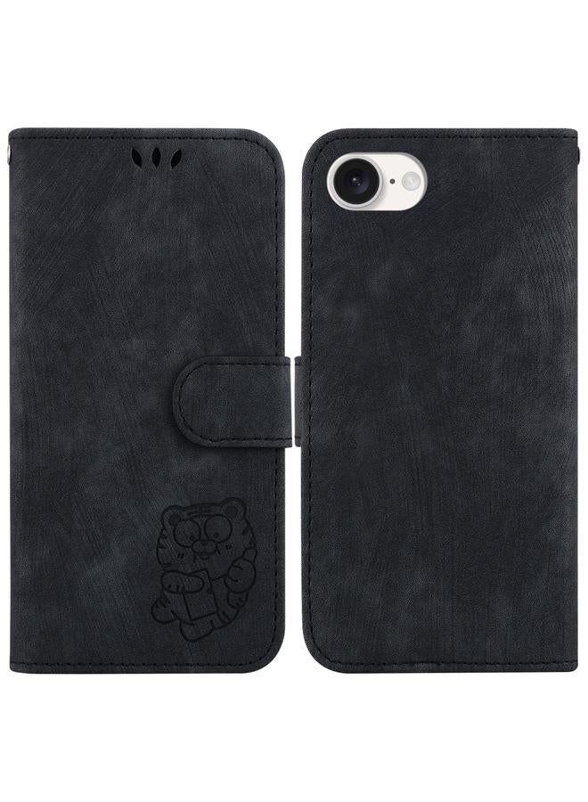 S-TOP Case For iPhone 16e Little Tiger Embossed Leather Phone Case - Image 1