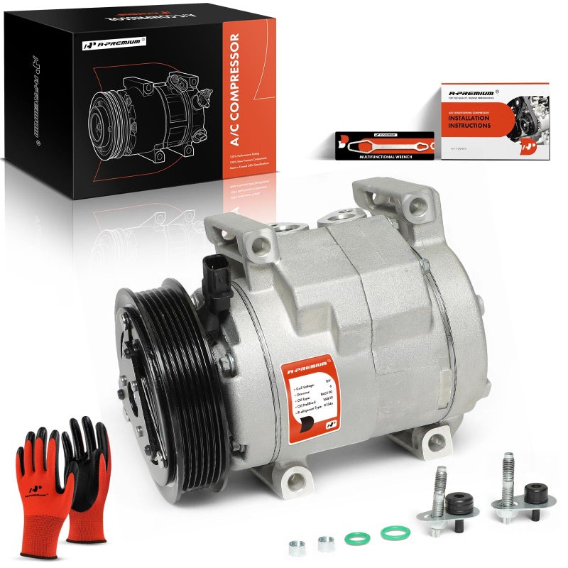 A-Premium APremium Air Conditioner AC Compressor with Clutch Compatible with Dodge Durango 36L 20122015 with Rear AC Only