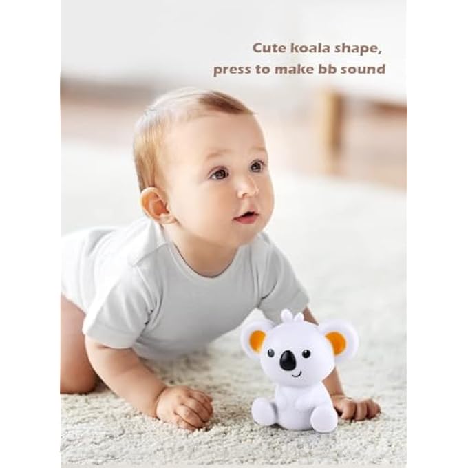 BABY STACKING TOYS, MONTESSORI STACKING TOYS, 13 PCS SQUEEZE BABY TEETHING TOYS STACKING RINGS & BLOCKS WITH BEAR, NEWBORN ESSENTIALS FOR 6 MONTHS BABY TODDLER - Image 5