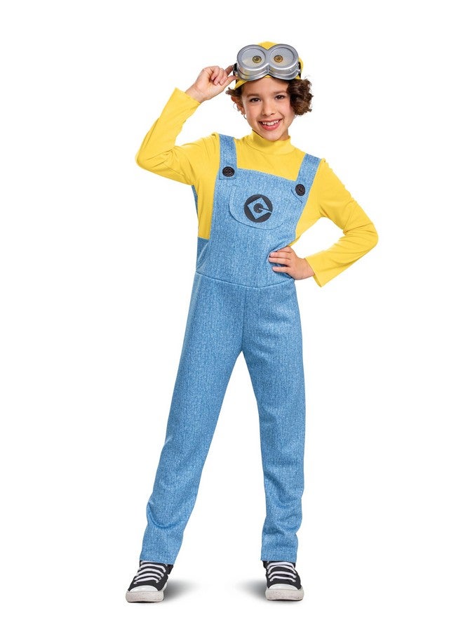 Disguise Bob Minions Costume for Kids, Official Minion Jumpsuit Outfit with Goggles and Hat, Classic Size Small (4-6) Multicolored - Image 1