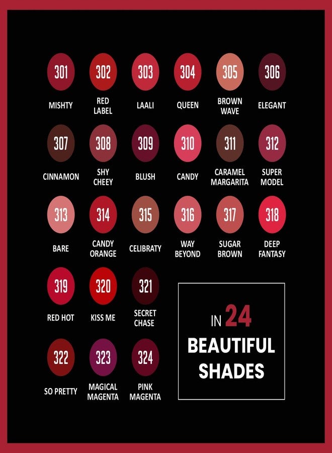 Verymiss Ultra Rich Matte Lipstick | Long Wearing Formula | High Color Payoff | Enriched with Vitamin E | Vegan | 3.5 gm | 309 Blush - Image 3