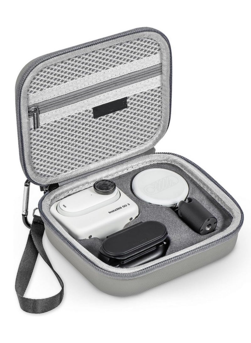 Shockproof Carrying Storage Bag for Insta360 Go 3 Camera Portable PU Waterproof Handbag Travel Case for Insta360 Go3 Accessories Protective Compact Durable Easy Carry Pouch  - Image 1