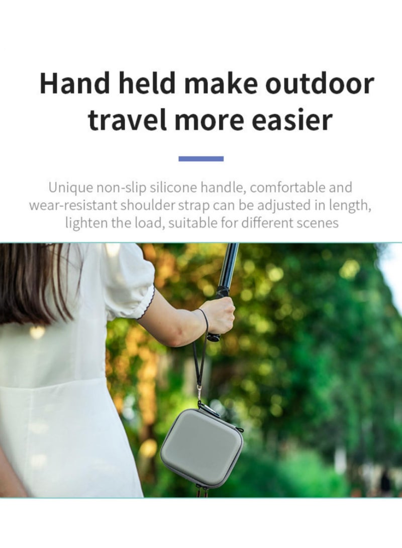 Shockproof Carrying Storage Bag for Insta360 Go 3 Camera Portable PU Waterproof Handbag Travel Case for Insta360 Go3 Accessories Protective Compact Durable Easy Carry Pouch  - Image 3