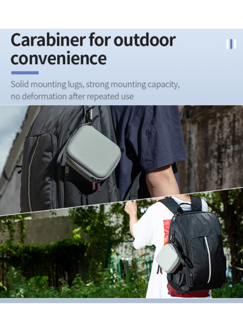 Shockproof Carrying Storage Bag for Insta360 Go 3 Camera Portable PU Waterproof Handbag Travel Case for Insta360 Go3 Accessories Protective Compact Durable Easy Carry Pouch  - Image 5