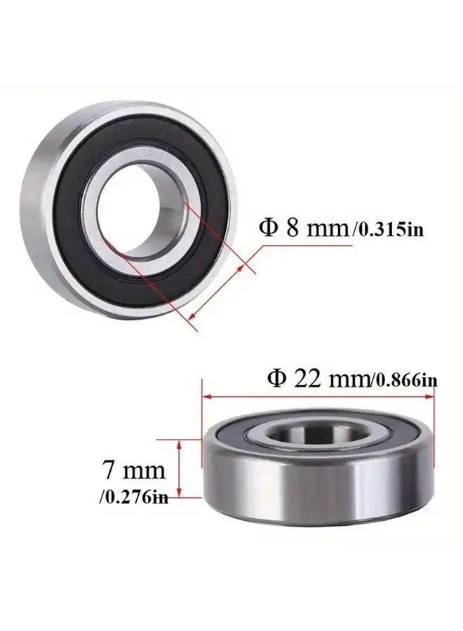 10pcs 608ZZ Ball Bearings 8x22x7mm Carbon Steel Heavy Duty Smooth Rotation - Image 4