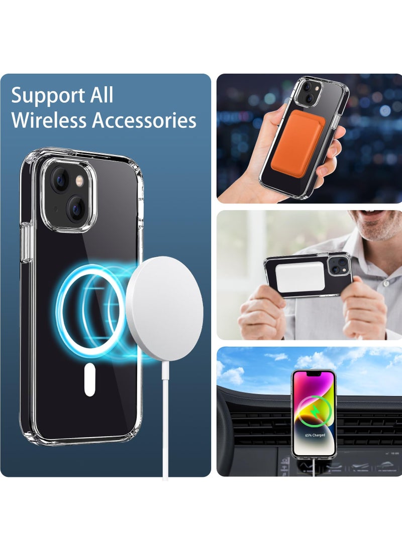 BORTONY - iPhone 15 Case Slim Fit Clear Magnetic Cover for iPhone 15 Scratch Resistant Shockproof Protective Phone Case for iPhone 15 6.1 inch - Image 1