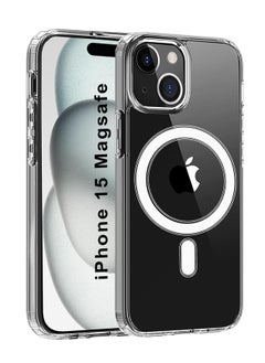 iPhone 15 Case Slim Fit Clear Magnetic Cover for iPhone 15 Scratch Resistant Shockproof Protective Phone Case for iPhone 15 6.1 inch