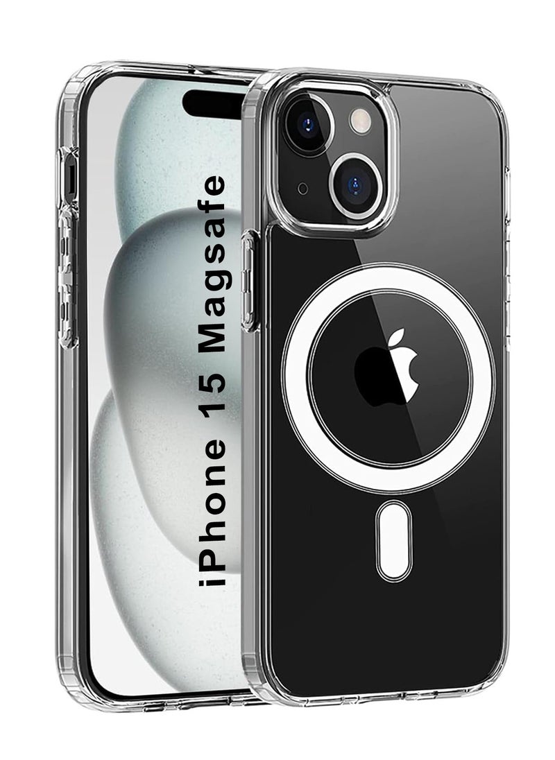 BORTONY - iPhone 15 Case Slim Fit Clear Magnetic Cover for iPhone 15 Scratch Resistant Shockproof Protective Phone Case for iPhone 15 6.1 inch - Image 1