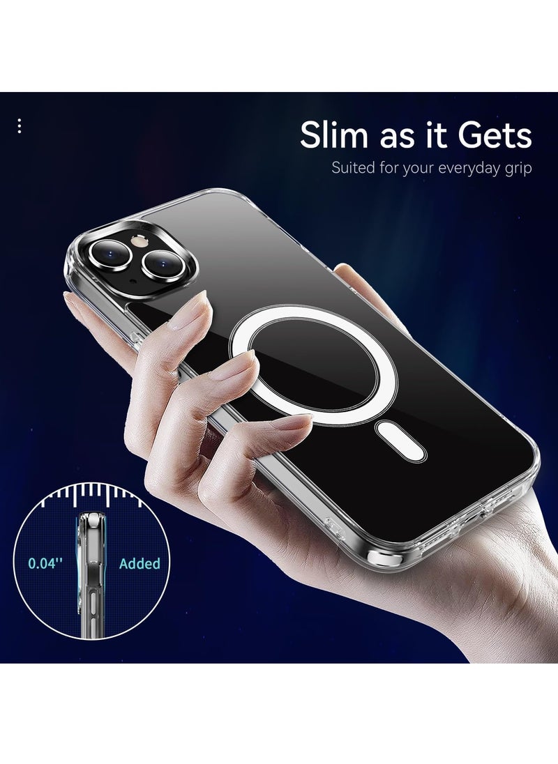 BORTONY - iPhone 15 Case Slim Fit Clear Magnetic Cover for iPhone 15 Scratch Resistant Shockproof Protective Phone Case for iPhone 15 6.1 inch - Image 1