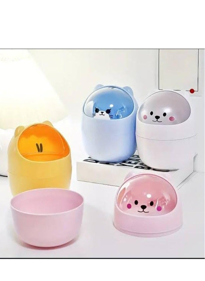 Generic - Cute and Practical Trash Can for Small Spaces, Perfect for Organizing Your Desktop, Sturdy Construction for Long Lasting Use - Image 1