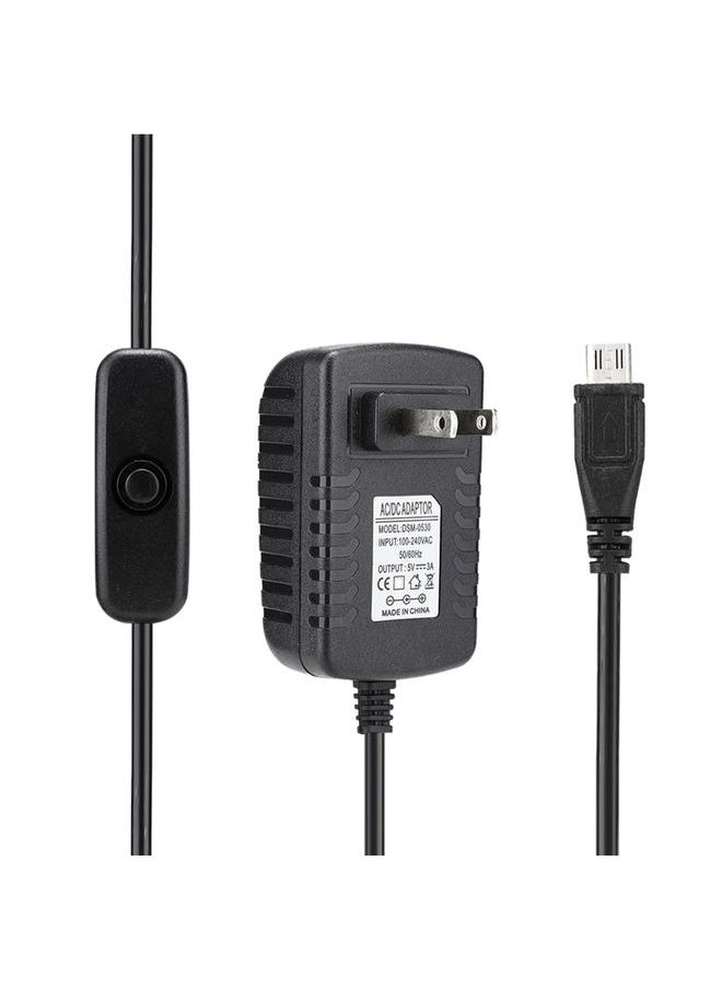 5V 3A Micro USB Power Adapter With Switch for Raspberry Pi 3 B+/ 3B /3A+  100V 240V
