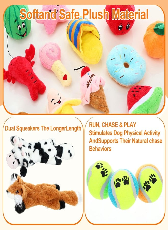 زوبيل مجموعة ألعاب الكلاب من زوبيل، ٢٠ قطعة، مع صندوق تخزين، ألعاب قطيفة تصدر صوتاً، كرة قطيفة تصدر صوتاً عند الضغط عليها بدون حشو، وكرات تنس، ألعاب تفاعلية للمضغ والجلب للجراء الصغيرة والمتوسطة، هدية لمحبي الجراء. - Image 4